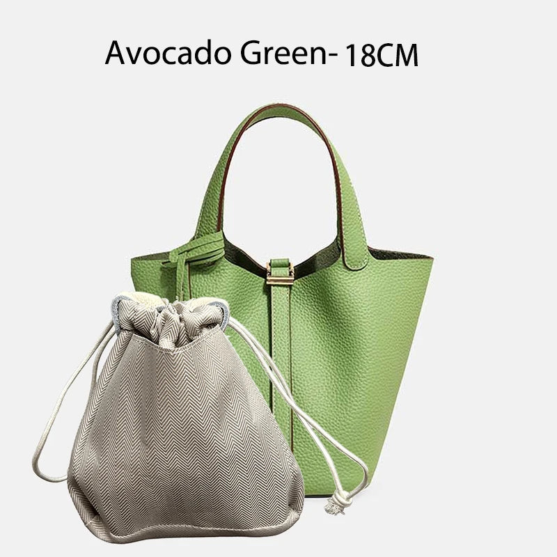 Women Bags Handbags Bucket Bag 18/22 Big Small Fashion Tote Bag Genuine Leather Luxury Quality Designers Lady Hand Bags