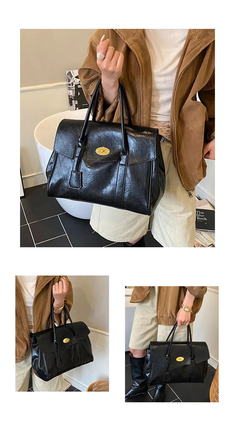 Fashion Women's High-quality Pu Leather Handbag 2026 New Business Large Capacity Commuter Shoulder Crossbody Bags for Women