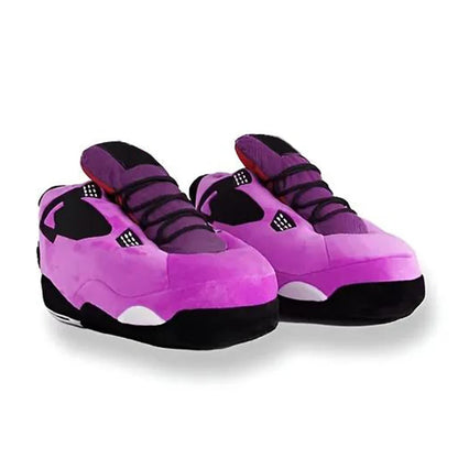 Winter fluffy home slippers Popular on Instagram Soft Non-slip thick sole living room shoes funny High-top warm shoes，men women