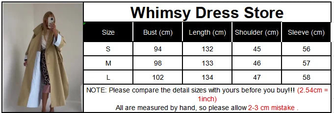 Women Black Long Solid Color Trench Coat Stand Collar Loose Drop Shoulder Single-breasted Windbreaker Lady Commute Outing Wear