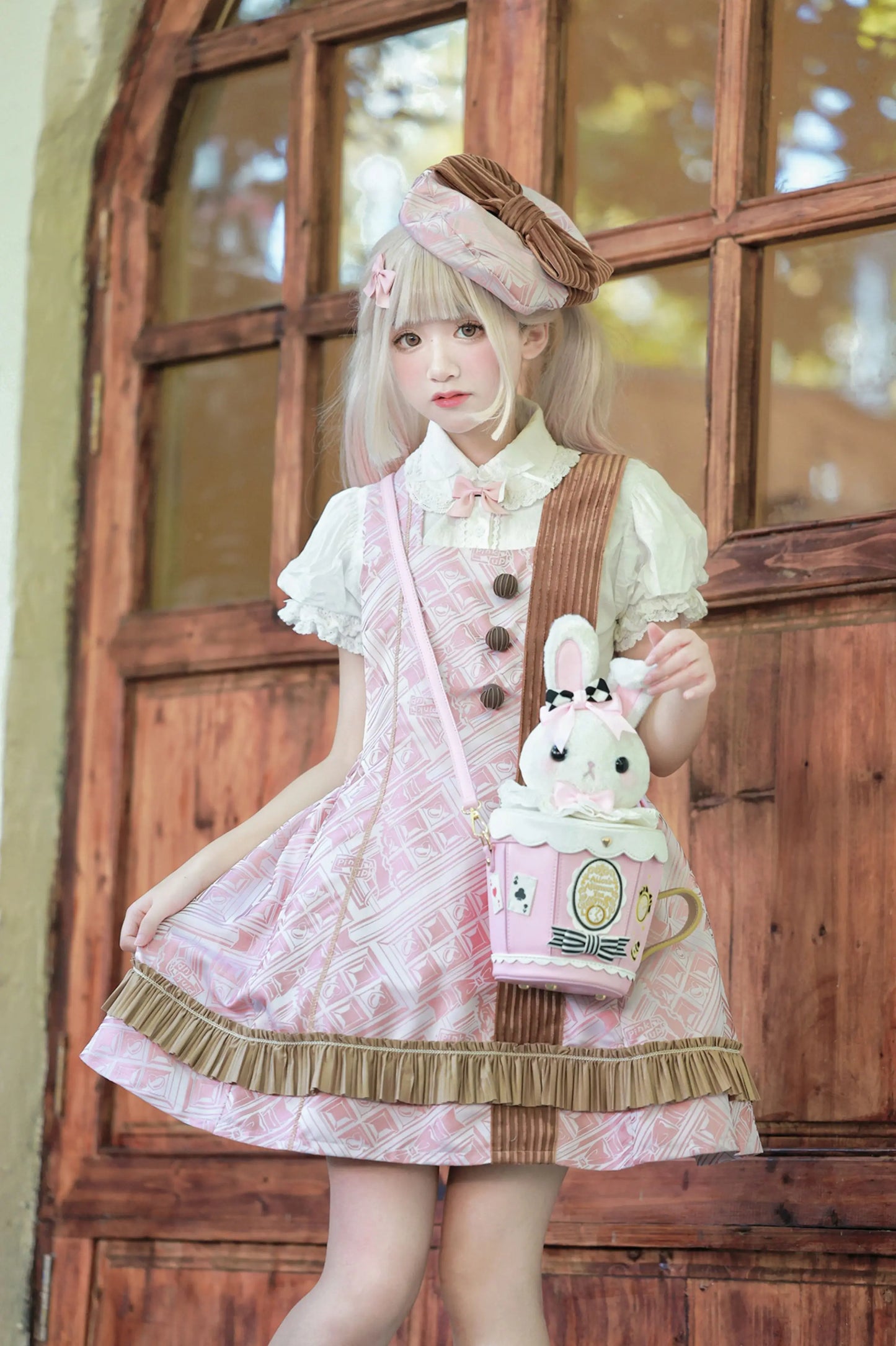 Japanese Original Lolita Cartoon Cute Rabbit Plush Shoulder Bag Sweet Kawaii Jk Uniform Oblique Span Bag