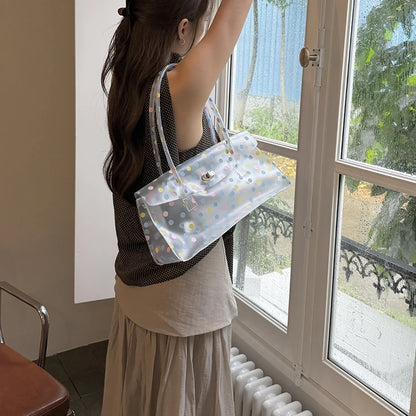 Fashion Transparent Pvc Dot Women Handbags Designer Swee tJelly Bag Lovely Summer Bag Cute Flap Square Bags 2026