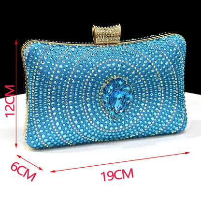 Latest Women Italian Shoes and Matching Bags Decorated with Rhinestone Elegant Pointed Toe Wedding Shoes Bride