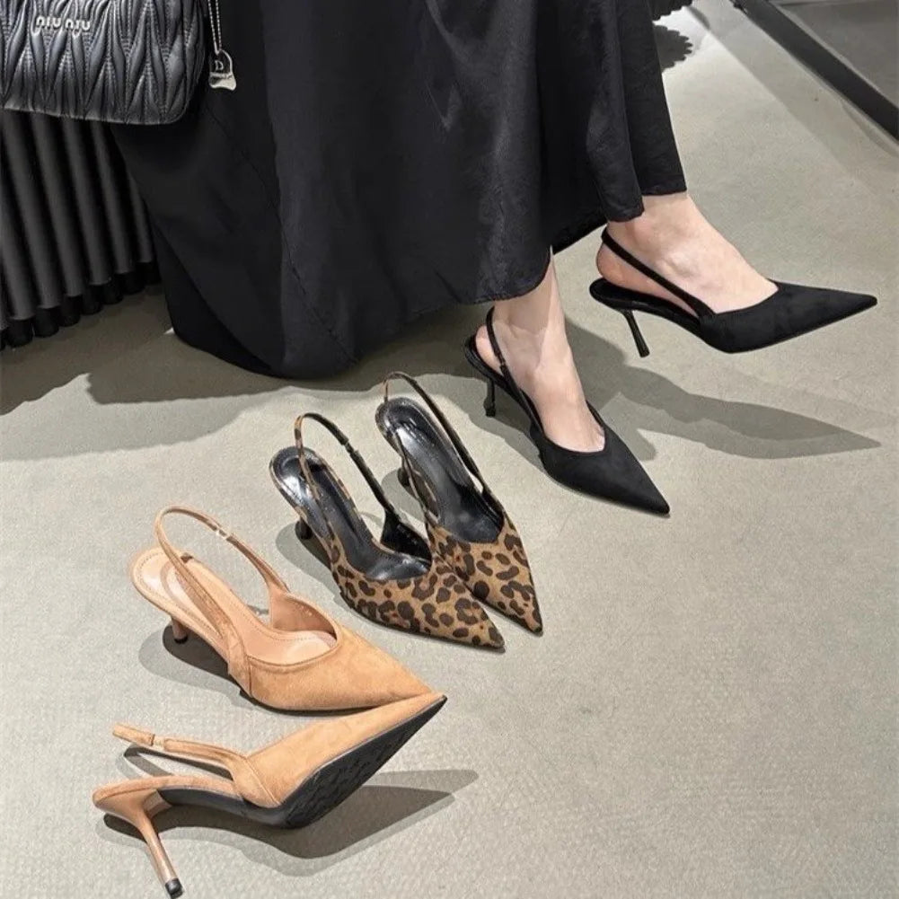 Luxury High Heels Sandals Women Sexy Pointed Toe Shoes for Woman Slippers New Party Shoes Pumps Elegant Slides Mujer Zapatos