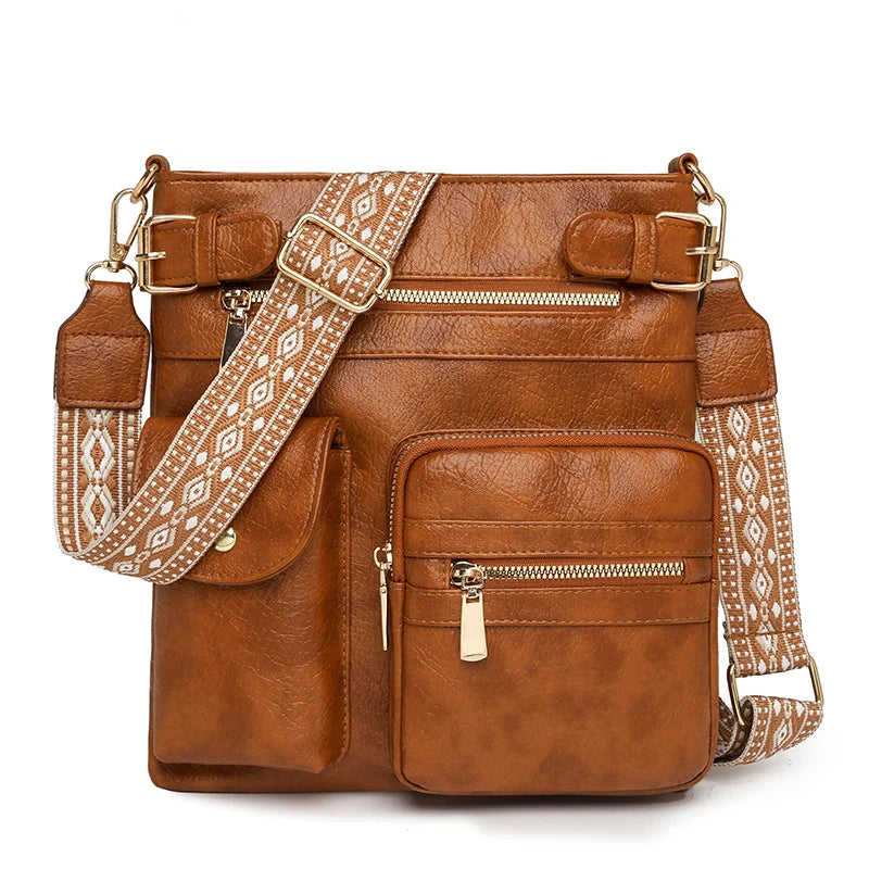 Designer Luxury Handbags 2025 New Vintage Soft Leather Tote Bags For Women Multi-pocket Shoulder Messenger Bags High quality Sac