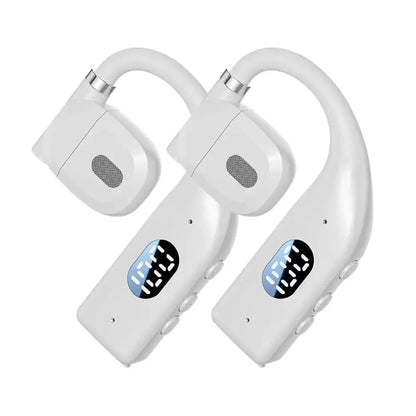 2PCS Bluetooth Ear Hooks Rotatable Earphones LED Digital Display Wireless Sport Headphones Long Battery Life Headset