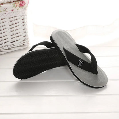 Men Flip Flops Beach Sandals Summer Slippers Non-Slip Casual Flat Shoes 2024 Slippers Indoor House Shoes For Men Outdoor Slides
