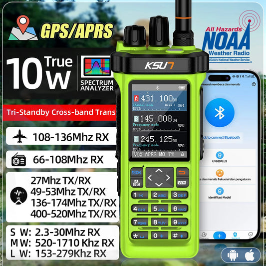 Professional Long Range Walkie Talkie GPS APRS Radio Shortwave Portable VHF UHF Communicate Transceiver Wireless Device 889plus
