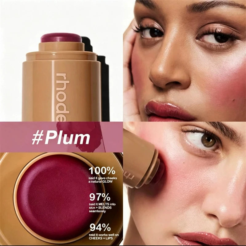 Rhode Skin Balm Data Cake Lip Gloss Sleepy Girl Freckle Pocket Blush Stick Non-fading Waterproof Blusher Moisturizing Lipstick