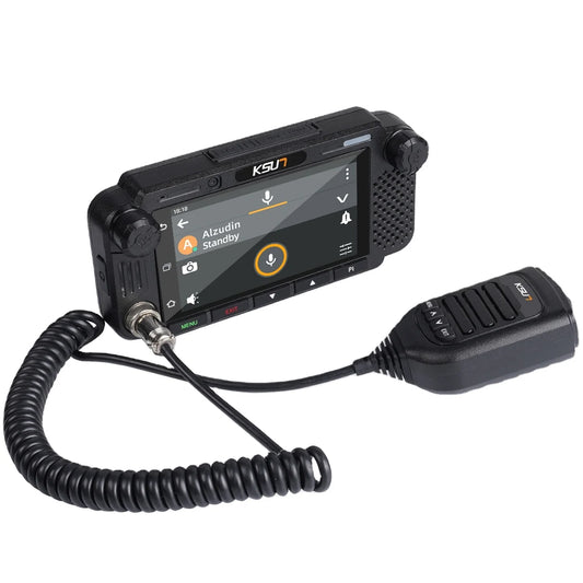 KSUN ZL58 Visual Vehicle Station Dual Cameras Touch-screen 4G POC Walkie Talkie NFC Car Radio Compatible with ZELLO APP