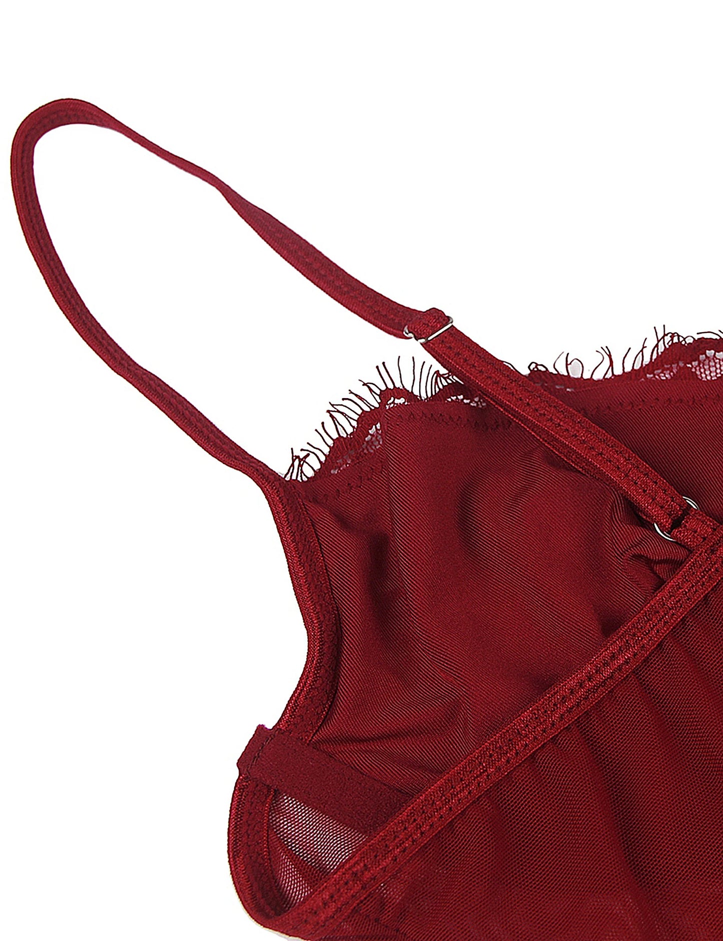 Comeondear Plus Size Crotch Open Bodysuits Red High Quality Lace Splicing Teddy With Underwire Sexy Jumpsuits Overalls for Women