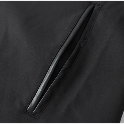 Women Black Long Solid Color Trench Coat Stand Collar Loose Drop Shoulder Single-breasted Windbreaker Lady Commute Outing Wear