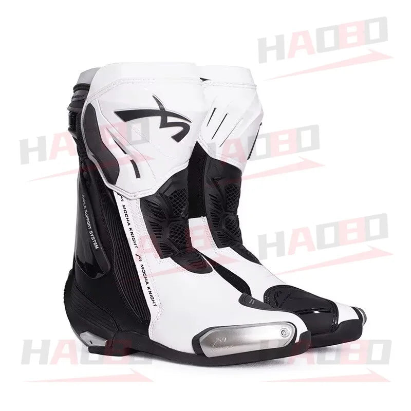 BENKIA SH109 Mocha Motorcycle Boots CE Certification Professional Track Riding Botas Men Women Anti Slip Waterproof Boots