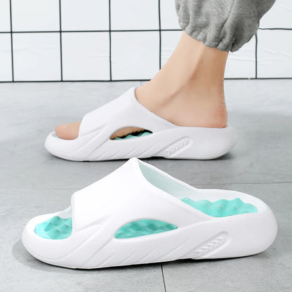 Men Massage Slippers Indoor Outdoor Sandals Beach Casual Shoes Comfortable Soft Slides Flip-flops Men's Sandals Big Size 46 47