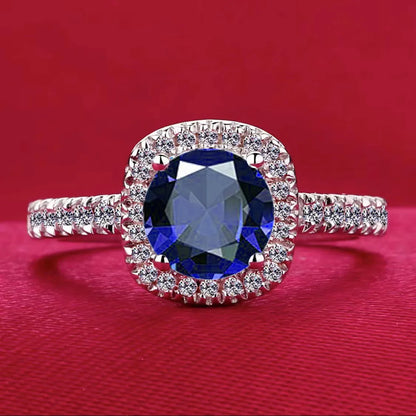 Best-selling 925 sterling silver 1-carat diamond square ring, suitable for engagement, proposal or party wear, stylish and versa