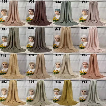110colors Modal Hijab with Modal Undercap Set Basic Stretchy Pullover Headscarf Thin Breathable Sunscreen Head Wrap Hijabs Scarf