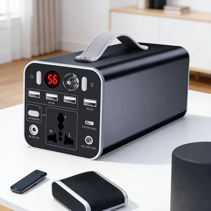 150W Portable Power Station 110/220V Solar Generator Outdoor Emergency Mobile Power Bank 45000mAh For Camping Power LED