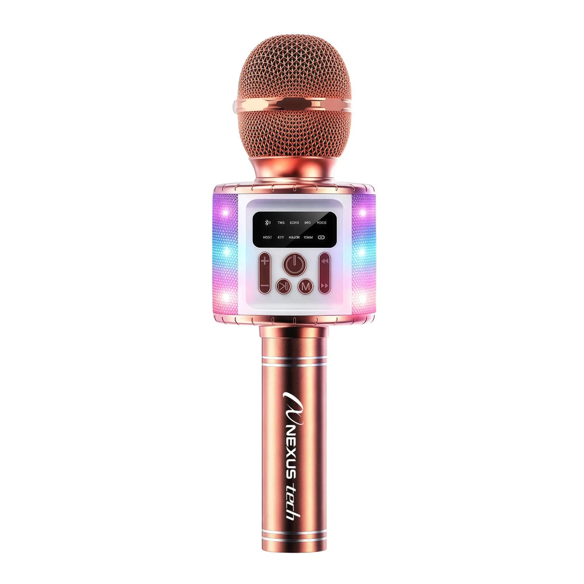 Wireless Bluetooth 5.2 Karaoke Microphone Portable Speaker Voice Changer RGB LED Premium Party Entertainment Singing Machine TWS Kids Adults Gift