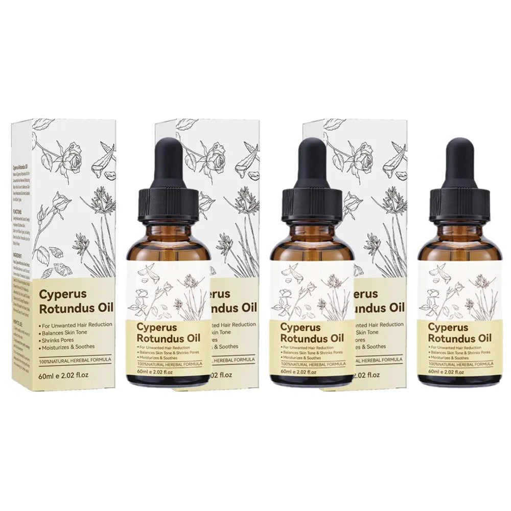 100% Pure Natural Cyperus Rotundus Oil For Hair Removal Reduces Unwanted Hair Growth, Moisturizing & Soothing For All Skin Types