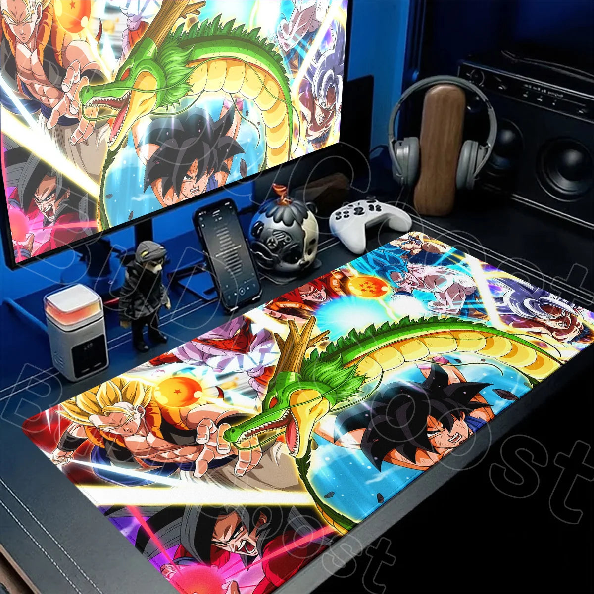 Rubber Anti-slip Mouse Pad Gamer Computer Washable Dragon Ball Desk Mat XXL HD Print Goku Keyboard With Stitch Edge For LOL CSGO