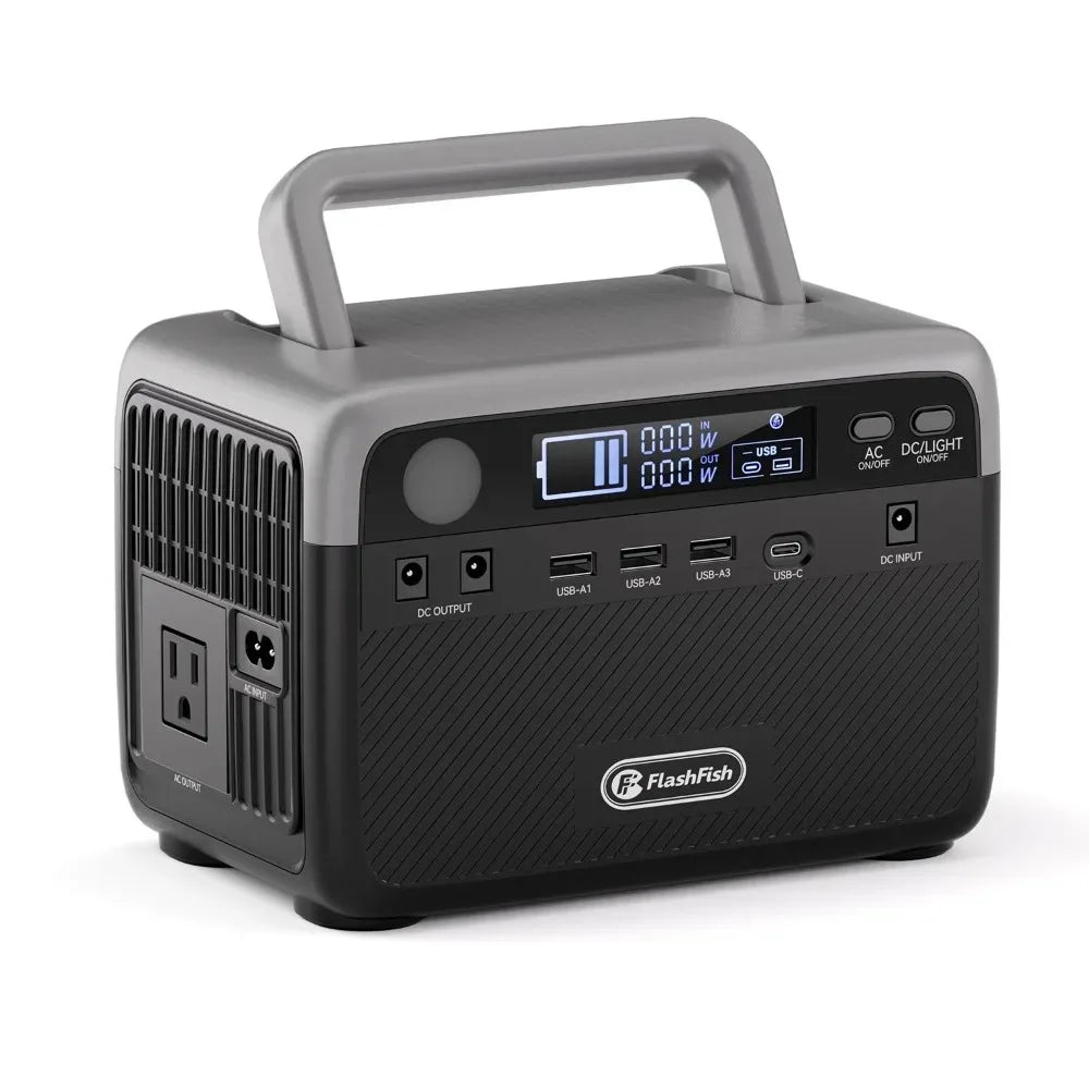 230.4Wh LiFePO4 300W (Peak 600W) Solar generator AC Outlets Portable Power Station,Power Bank, Battery Backup for Hurricane Emergency/Outdoor Camping/RVs/Home Use，Home backup outdoor camping mobile power bank ﻿