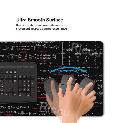 Black Mousepad E=mc2 Formula Science Mouse Pad Math Desk Pad Extended PC Keyboard Mats Large XXL Gamer Mousepad Desk accessories