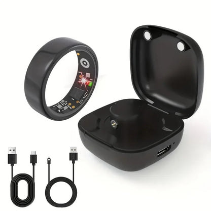 2026 Upgraded Smart Ring - Real-Time Health Monitoring, Steps, Distance, Exercise and Fitness, Sleep, Charging Case,Technological Fashion, Multiple Scenarios, Ideal Thanksgiving/Valentine'S Day/Christmas/New Year Gifts