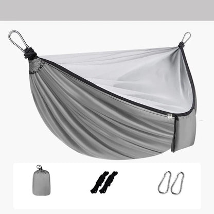 Relaxation Thickened Camping Hammock Anti-Mosquito 270x140cm Hanging Hammocks Anti Rollover Quick Setup Double Hammock Hiking