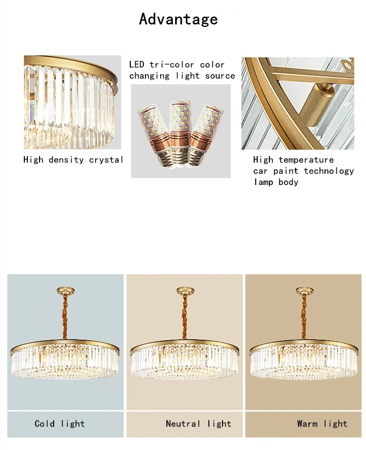 Nordic Designer Luxury Ceiling Chandeliers Modern LED Crystal Pendant Lights for Bedroom Living Room Light Fixtures