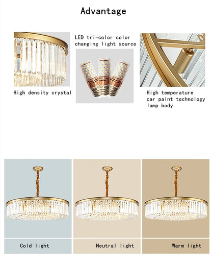 Nordic Designer Luxury Ceiling Chandeliers Modern LED Crystal Pendant Lights for Bedroom Living Room Light Fixtures