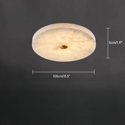 Simple LED round Natural Marble alabaster Ceiling Lamp Living Room Bedroom Corridor Circular Ultra-thin All-copper Wall Lamp