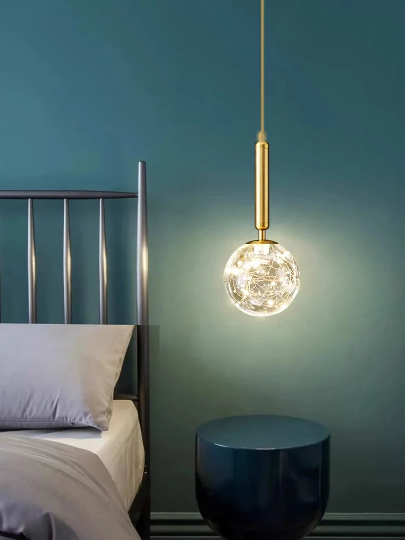 1 PC Modern Home Decor LED Lights Bedroom Lamp Bedside Pendant Light Lamps LED Chandeliers Hanging Light Indoor Lighting