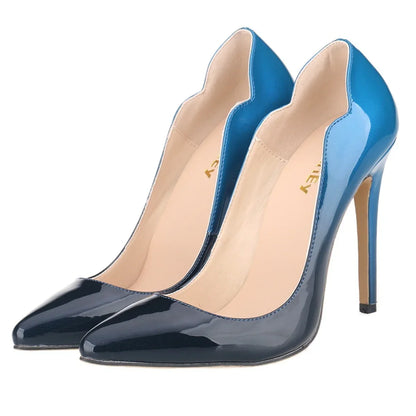 Women Pumps Fashion Sexy 11cm High Heels Classic Pointed Toes Ship-on Stilettos Elegant Thin Heel Jazz Dance Dress Wedding Shoes
