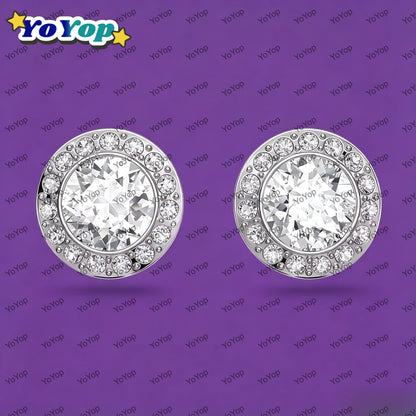 Best Seller 2026  Original Crystal  Round  Jewelry Set,Necklace Earring Bangle,Light luxury Elegant High-end Wedding Jewelry Set