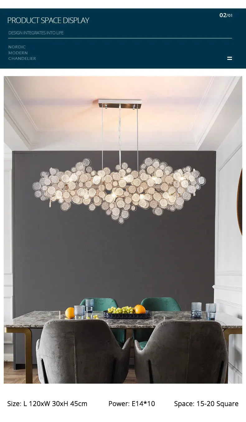 Modern Luxury Creative Living Dining Room Glass Led Chandelier Personality Simple Designer Pendant Lights Bedroom Study Lamps