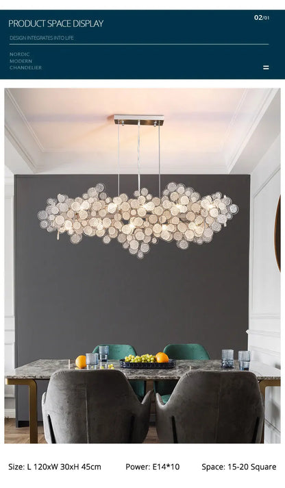 Modern Luxury Creative Living Dining Room Glass Led Chandelier Personality Simple Designer Pendant Lights Bedroom Study Lamps