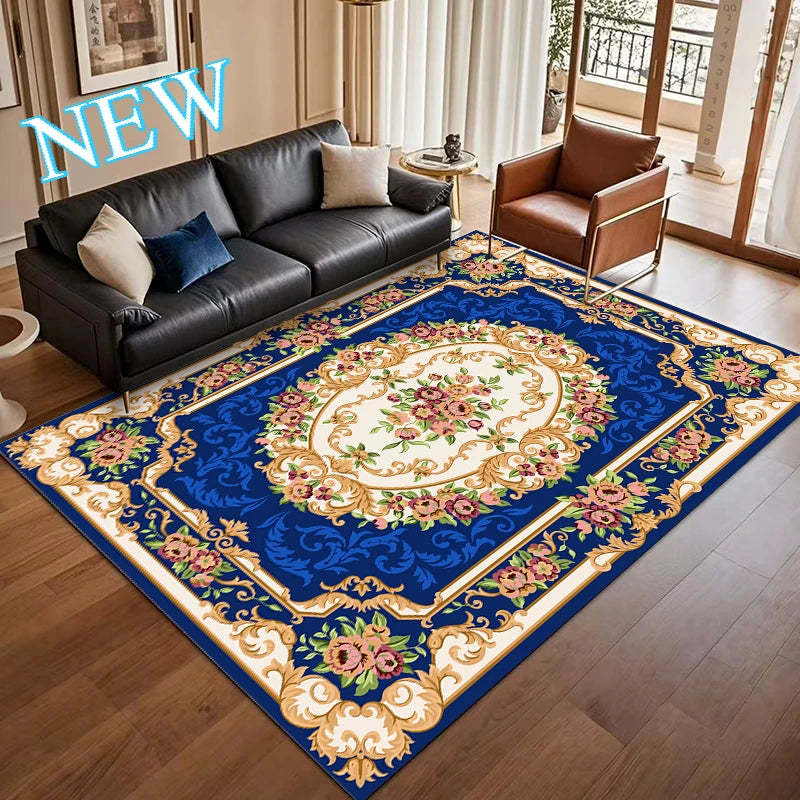 Large Area Gorgeous Carpet Living Room European Decoration Coffee Table Floor Mat Non-slip Bedroom Cloakroom Rugs Customizable