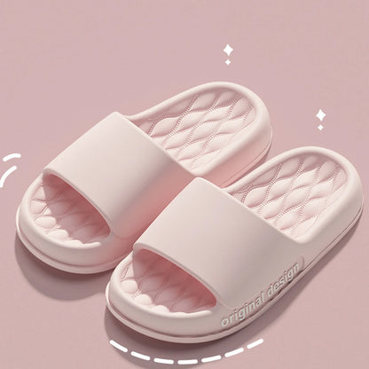 Smile Pop Men Slippers House Shower Bathroom Shoes EVA Beach Slides Fashion Soft Cloud Slippers Summer Men Antiskid Sandals