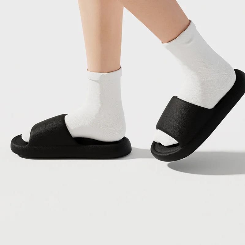 Soft Sole EVA Home Slippers For Women Thick Platform Home Bathroom Slides Woman Summer Non Slip Beach Flip Flops Couple Sandals