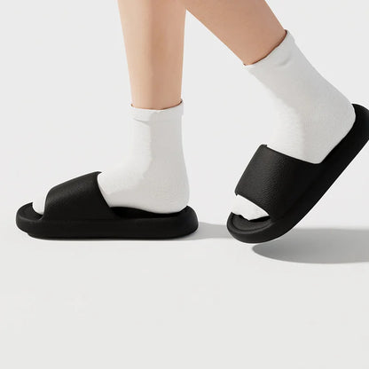 Soft Sole EVA Home Slippers For Women Thick Platform Home Bathroom Slides Woman Summer Non Slip Beach Flip Flops Couple Sandals