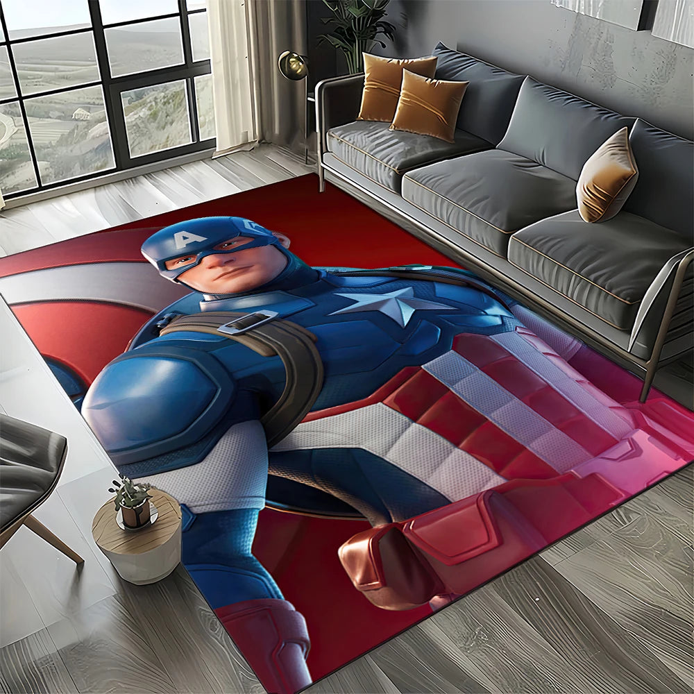 3D Marvel 27 Style Venom Captain SuperHero Carpet Rug for Bedroom Living Room Home Sofa Decoration,kids Large Decor Floor Mat HD