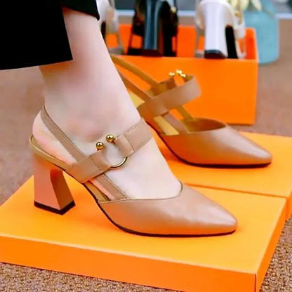 Sapatos Femininas Women Sexy Silver Wedding High Quality Buckle Strap Square Heel Shoes Lady Bridal Golden High Heel Shoes E55