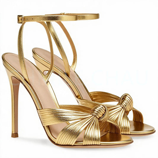 【Measure Your Feet Length Before Order】Strappr Luxury Sandals Elegant Women's Designer Ladies High Heeled Wedding Shoes 7-I-SL-3