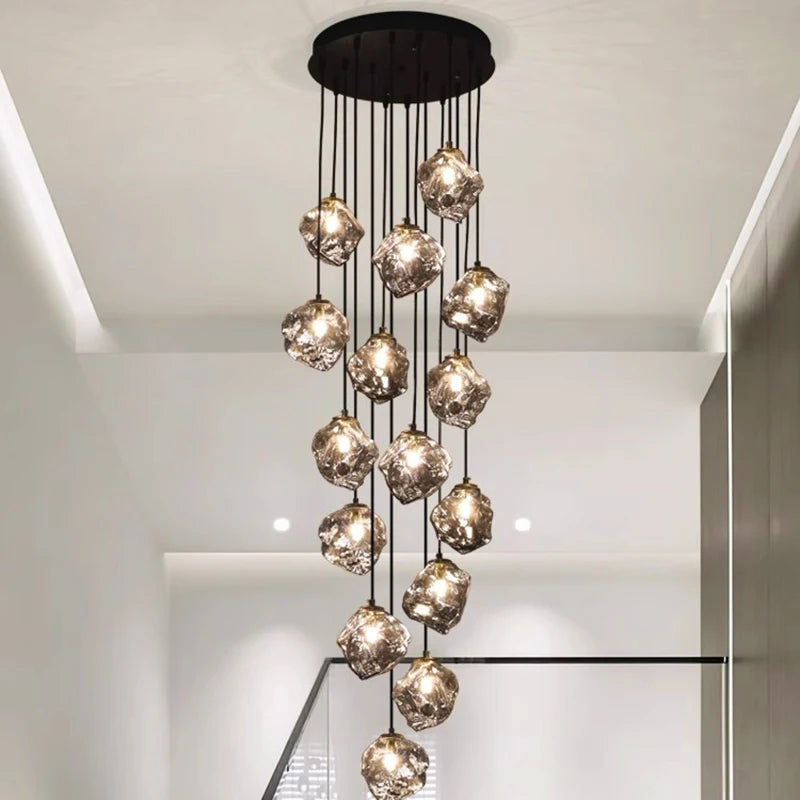 Modern home decor led lights pendant light lamps forstaircase Chandeliers for living room hanging light indoor lighting