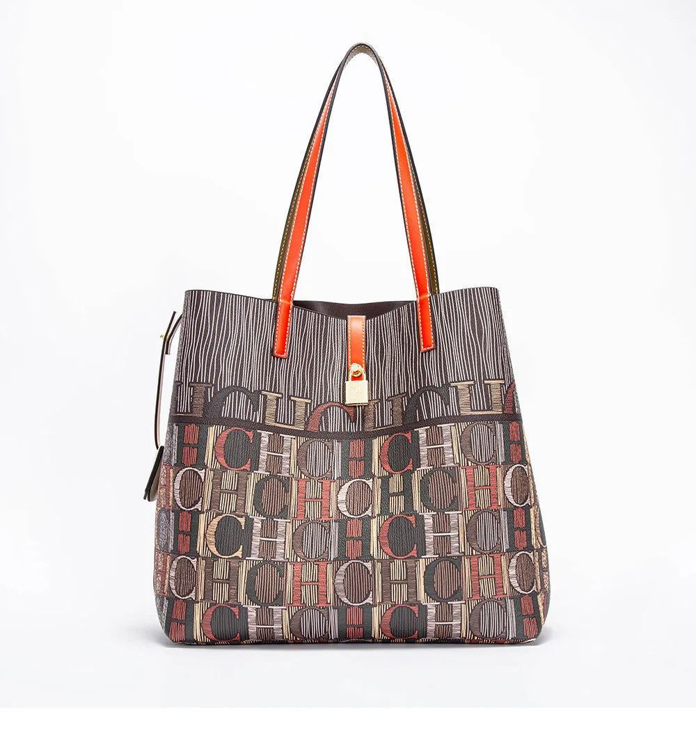 CH Ladies Handbag Large Capacity Shoulder Bag Ladies Handbag Luxury Brand 2026 New Multifunctional Fashion Design Classic Retro