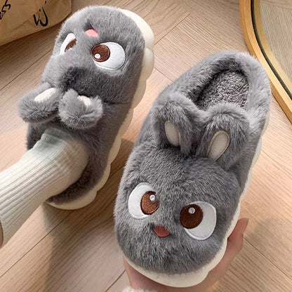 New Adorable Kitty Claw Slippers Women's Home Shoes Non Slip Furry Mules Female Fashion Warm Fluffy Slides Outdoor Cat Slippers