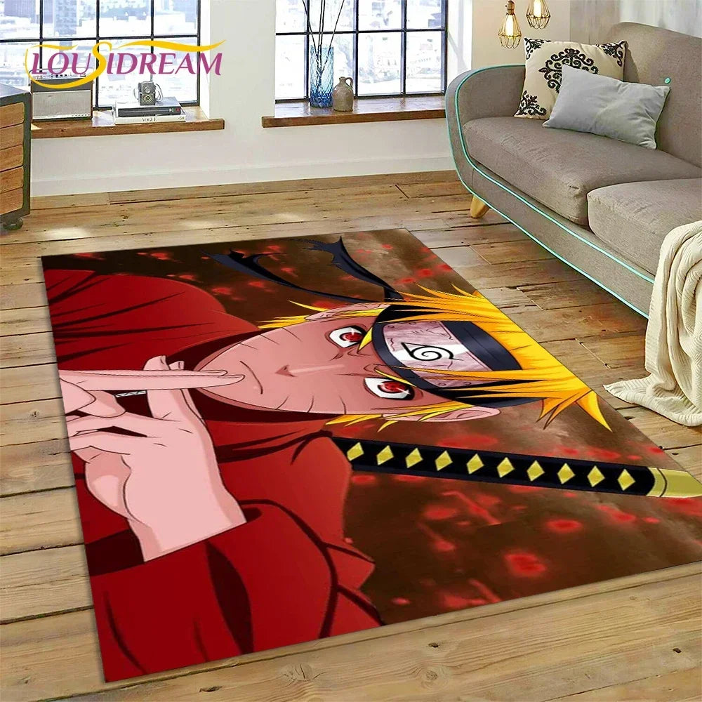Cartoon 3D I-Itachi Japan Anime Carpet Rug for Living Room Bedroom Home Sofa Decoration,Kids Play Area Rug Non-slip Floor Mat