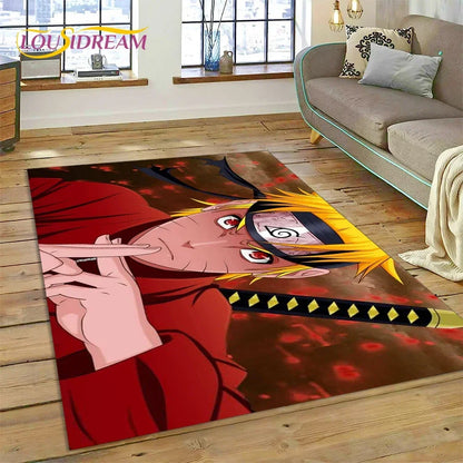 Cartoon 3D I-Itachi Japan Anime Carpet Rug for Living Room Bedroom Home Sofa Decoration,Kids Play Area Rug Non-slip Floor Mat