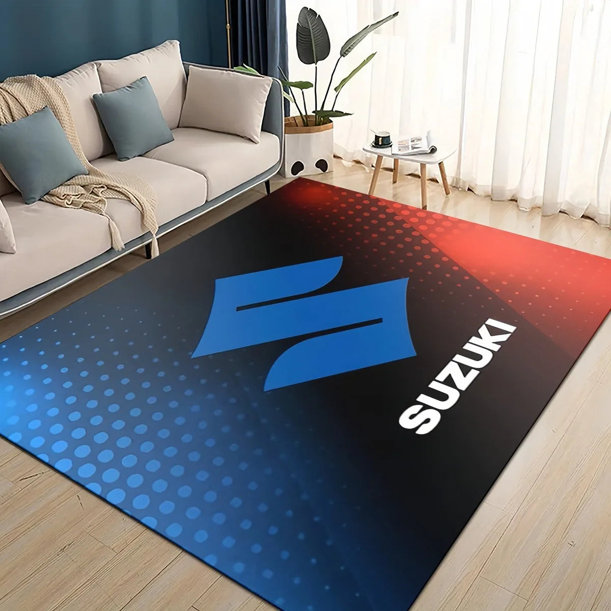Suzuki Motorcycle Large Area Rug Carpet for Home Living Room Kids Bedroom Sofa Doormat Decor Non-slip Floor Mat Home Decoration