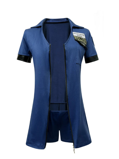 Halloween Sexy Police Officer Costume Cosplay Uniform Party Outfit  Femmes Role Play Fancy Dress Game Holiday Outfits Clothes
